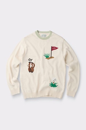 [British Sporting Club] Applique Long-Sleeve Pullover