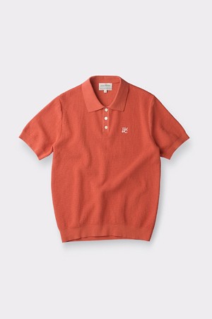 [British Sporting Club] Waffle Short-Sleeves Polo Knit