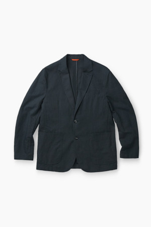 린넨 블렌디드 솔리드 자켓