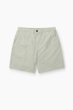 린넨 혼방 밴딩 하프 팬츠