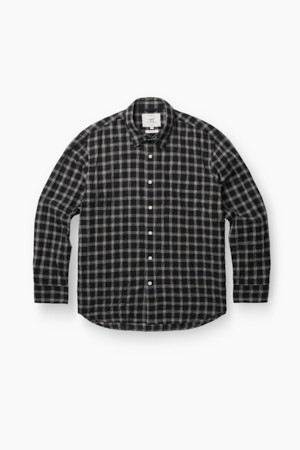 시어서커 블랙 체크 셔츠 (컴포트핏)