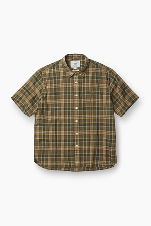 멀티 체크 반팔 셔츠 (릴렉스핏)