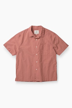 오픈 카라 반팔 셔츠 (릴렉스핏)