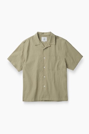 [Imported Fabric] 시어서커 오픈 카라 셔츠 (컴포트핏)