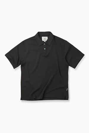 [Imported  Fabric] 우븐 카라 반팔 티셔츠