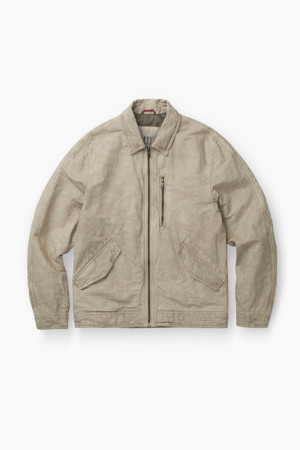 린넨 블렌드 가먼트다잉 캐러번 점퍼