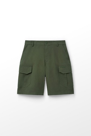 코튼 혼방 카고 쇼츠 