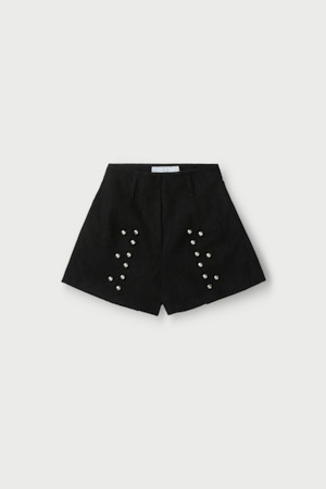 BOW 스터드 스웨이드 쇼츠