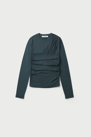 CAROLE 셔링 티셔츠