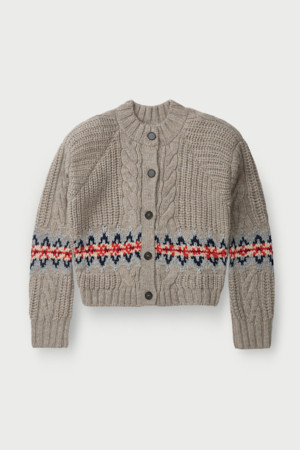 GARIK 오버 숄더 노르딕 가디건