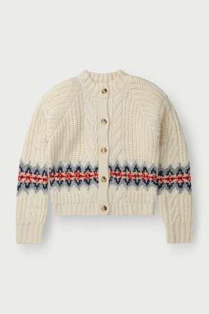 GARIK 오버 숄더 노르딕 가디건