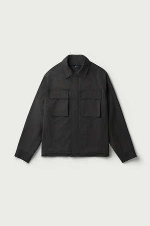 Bravure 테크 울 빅포켓 스티치 블루종