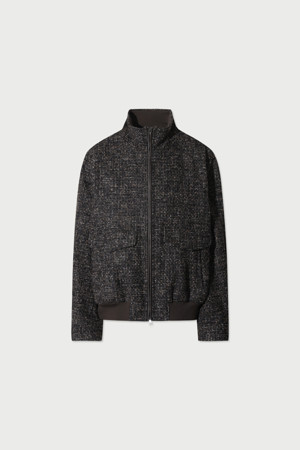 Marquis 트위드 하이넥 자켓