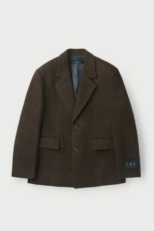 Mistral 헤어리 울 투버튼 자켓