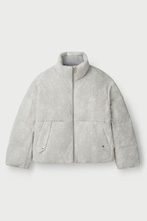 TOSCANA 코듀로이 패턴 구스다운 하이넥 점퍼