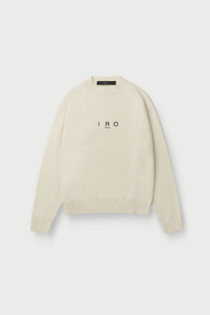 Essentiel 캐시미어 블랜드 로고 자수 니트 풀오버