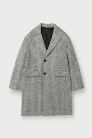 CLAUDE 오버핏 헤링본 코트