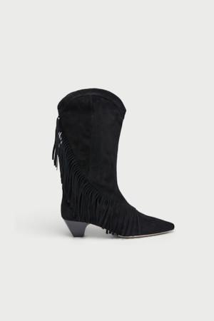 POKA 프린지 미디 부츠