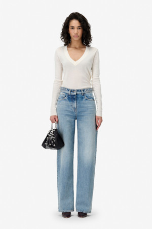 STEEVE 벨티드 와이드 데님 팬츠