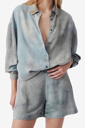 KARILA 실키 패턴 셔츠_BLUE-a