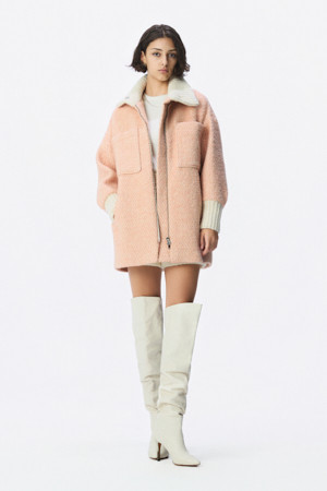 SANABSPE 하이넥 부클 코트