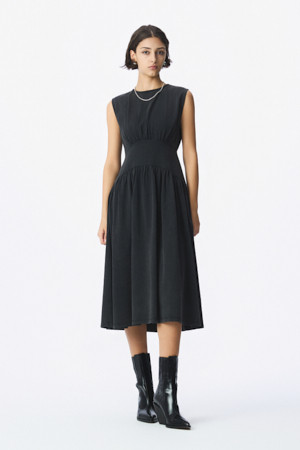 NEVATASPE 저지 셔링 드레스