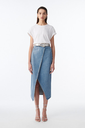 ISYS 데님 랩 스커트