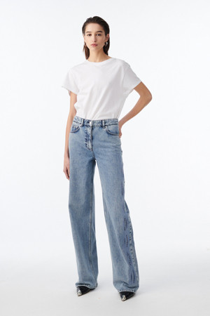 RYLEY 자수 데님 팬츠