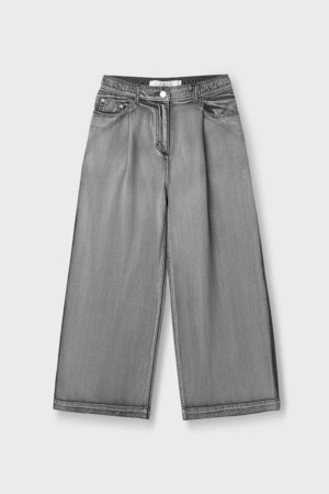 ONDINE 밴딩 데님 와이드 팬츠