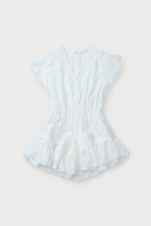 ELAINE 자카드 러플 드레스