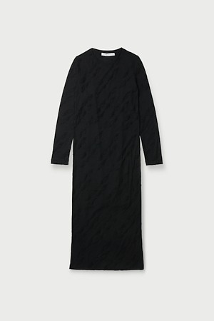 GAIANA 네트 스티치 레이어드 드레스