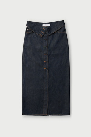 ROSIANE 텐셀 데님 폴드오버 스커트