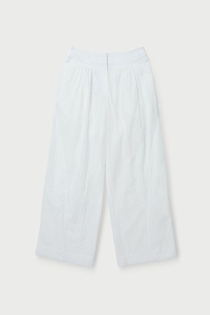 WANNI 어드저스터블 셔링 와이드 팬츠