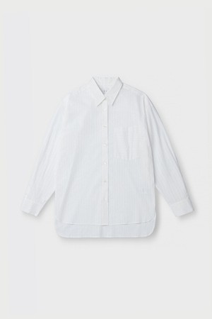 BLUM 시어 스트라이프 버튼 셔츠