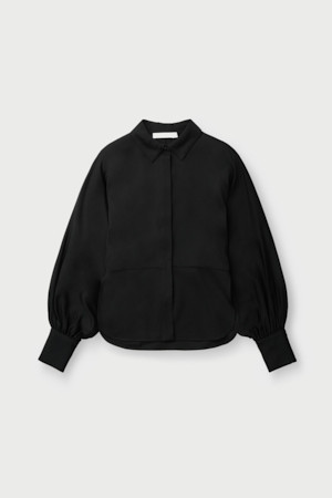 UDONIA 실키 슬림 버튼 셔츠