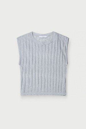 UZELIE 시어 스트라이프 슬림 티셔츠