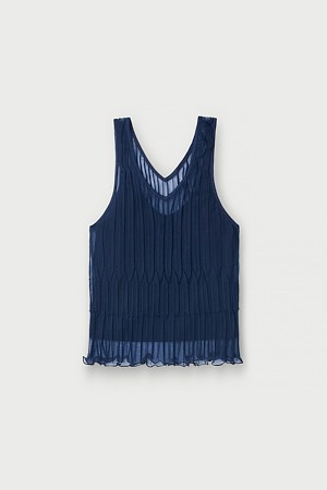 DAPHEA 시어 브이넥 니트 탑