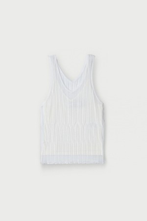 DAPHEA 시어 브이넥 니트 탑