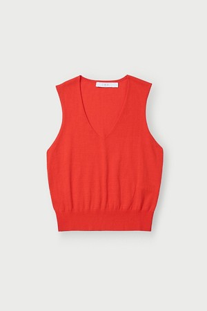 NISTA 실크 블렌드 브이넥 니트 탑