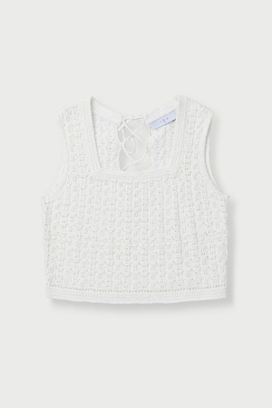 EMIRA 스티치 스퀘어넥 니트 탑