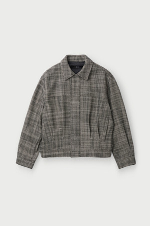 Galet 트위드 집업 카라 블루종