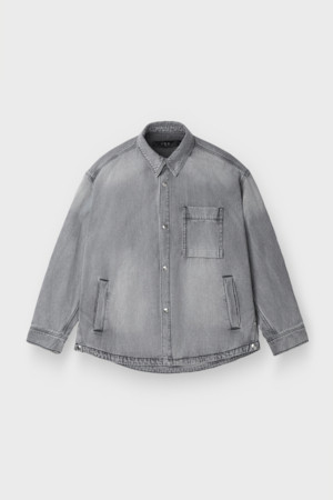 AZUREE 데님 긴팔 셔켓