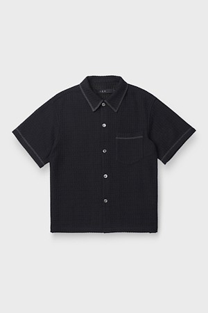 Verdures 크로쉐 반팔 자수 셔츠