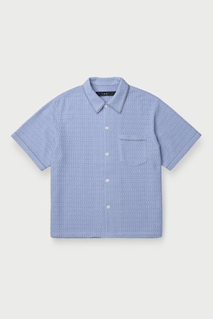 Verdures 크로쉐 반팔 자수 셔츠