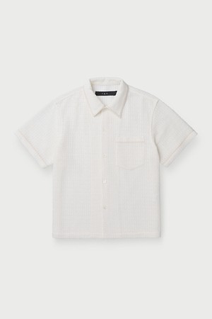 Verdures 크로쉐 반팔 자수 셔츠