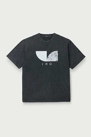 Circle 도형 로고 다잉 반팔 티셔츠