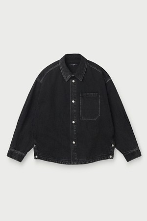 CHEN 페이디드 데님 워크 자켓