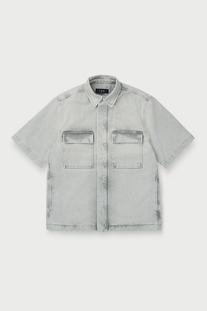 IVERA 데님 반팔 셔츠