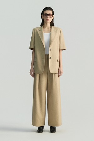 CLARTES 리넨 와이드팬츠