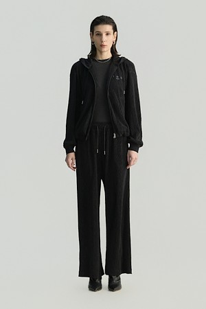 PEACH 플리츠 후디